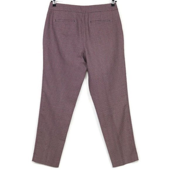 Talbots Heritage Slim Skinny Crop Pants High Rise Red‎ Blue Stretch 8 - Picture 2 of 12